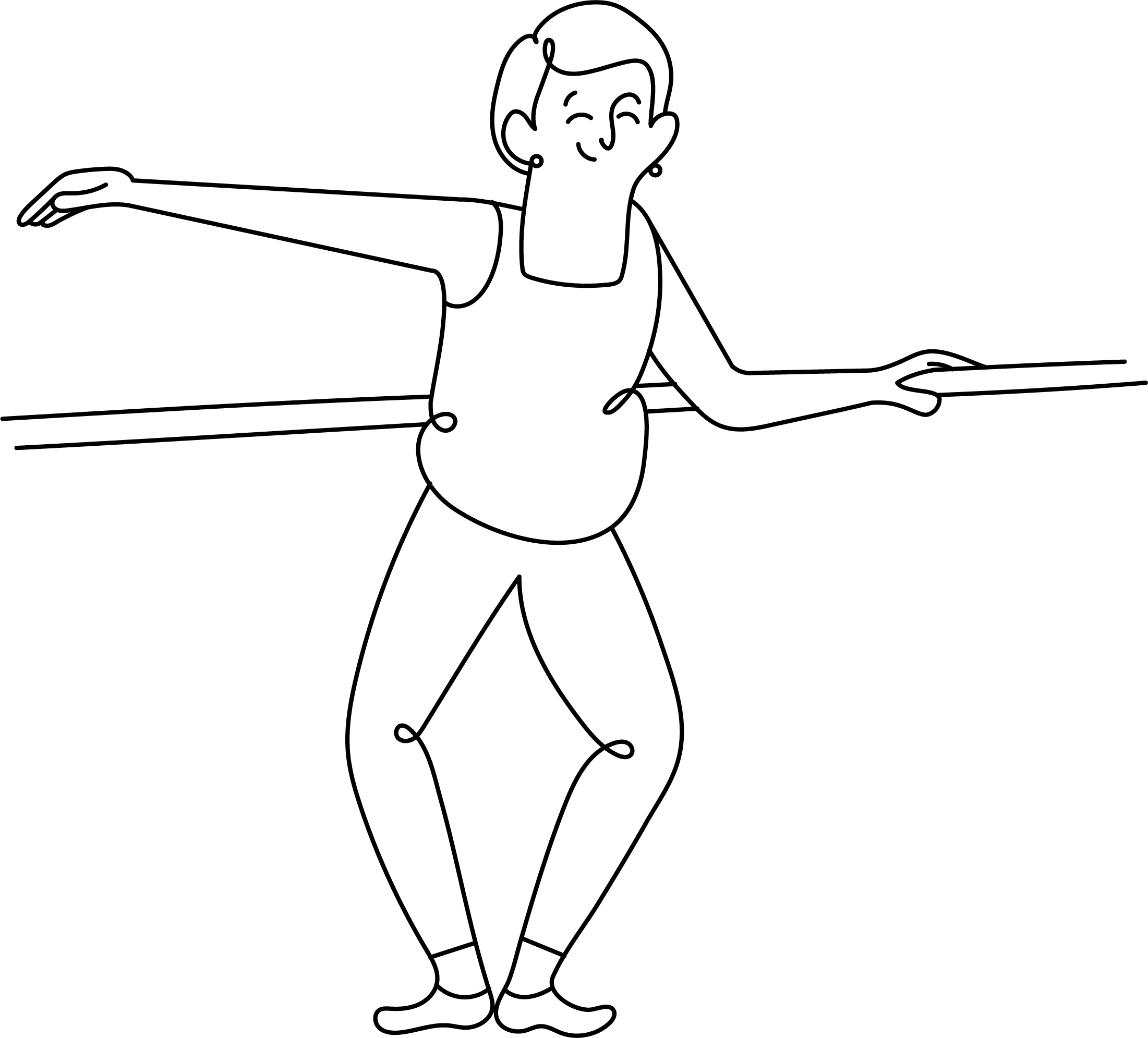 Woman doing barre exercise